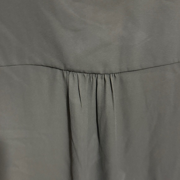 Dark Green Pleated Blouse - Picture 5 of 5